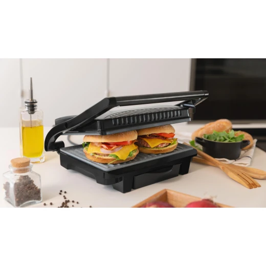 Cecotec Rock’NGrill Dark 1000 Electric Grill — 1000W, RockStone Non-Stick Coating, Floating Lid - Cecotec - Image 8
