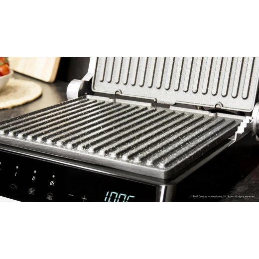 Cecotec Rock’NGrill Smart — 2000W Electric Grill, AutoCook Technology, Removable RockStone Plates, 180° Opening - Cecotec - Image 4