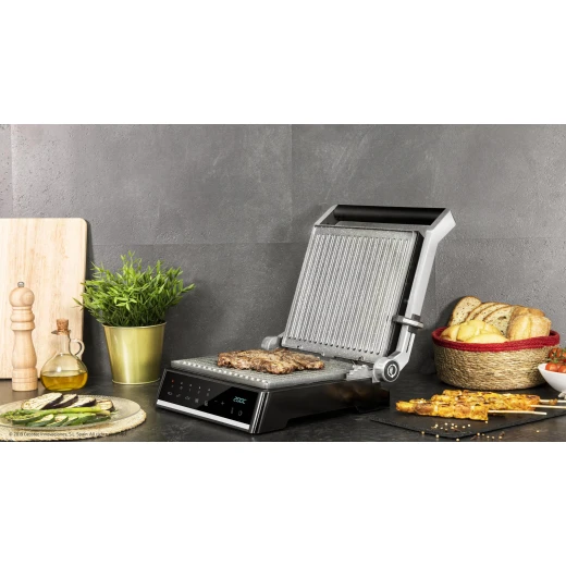 Cecotec Rock’NGrill Smart — 2000W Electric Grill, AutoCook Technology, Removable RockStone Plates, 180° Opening - Cecotec - Image 5
