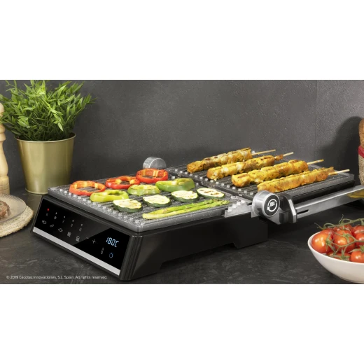 Cecotec Rock’NGrill Smart — 2000W Electric Grill, AutoCook Technology, Removable RockStone Plates, 180° Opening - Cecotec - Image 6