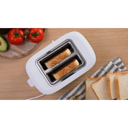 Cecotec Toast&Taste 9000 Double – Upright Toaster, 820–980W, White 2 Extra-Wide Slots | 6 Toasting Levels | Bun Warming Rack | Defrost & Reheat Functions - Cecotec - Image 6