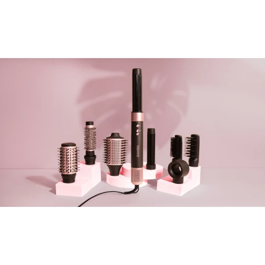 Cecotec 8-in-1 hair styling device has a power of 1400 watts, a brushless motor and Quanda technology, ceramic and ion coating, 8 attachments, 3 speeds and 3 temperature settings for professional styling. - Cecotec - Image 7