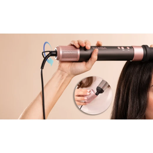 Cecotec 8-in-1 hair styling device has a power of 1400 watts, a brushless motor and Quanda technology, ceramic and ion coating, 8 attachments, 3 speeds and 3 temperature settings for professional styling. - Cecotec - Image 8