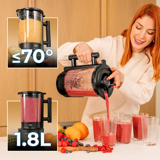 Cecotec Grand Katana 2700MAX Total Destroy Screen B High-Performance Blender with 2700 W Max Power, Total Destroy Reverse Blade Technology, 8 Black Titanium Blades, Digital Control Screen - Cecotec - Image 8