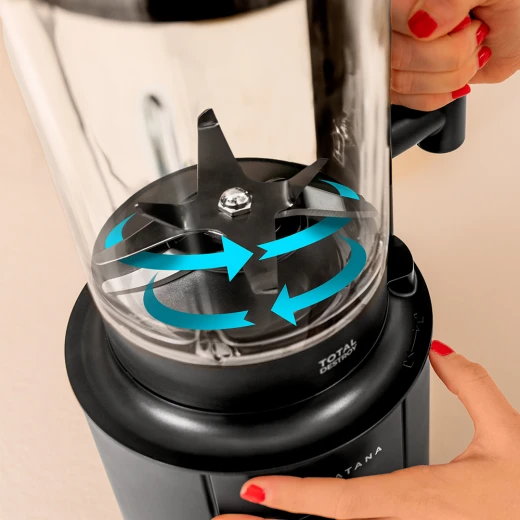 Cecotec Grand Katana 2700MAX Total Destroy Screen B High-Performance Blender with 2700 W Max Power, Total Destroy Reverse Blade Technology, 8 Black Titanium Blades, Digital Control Screen - Cecotec - Image 3