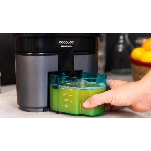 Cecotec EssentialVita Twice Black – Electric Citrus Juicer, 90W Double Squeezing Head | Built-in Citrus Cutter | 500ml Cup | Pulp Filter | Easy-Clean Design - Cecotec - Image 5