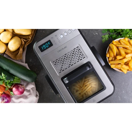 Cecotec CleanFry Luxury 3000 Digital Oil Fryer with 3.2 L Capacity, 2400 W Power, Stainless-Steel Design, 5 Preset Programs, OilCleaner Filter, Viewing Window and Anti-Odour Filter for Fast and Crispy Frying - Cecotec - Image 3