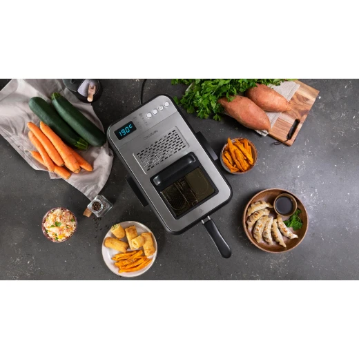 Cecotec CleanFry Luxury 3000 Digital Oil Fryer with 3.2 L Capacity, 2400 W Power, Stainless-Steel Design, 5 Preset Programs, OilCleaner Filter, Viewing Window and Anti-Odour Filter for Fast and Crispy Frying - Cecotec - Image 8