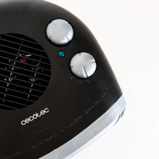 Cecotec ReadyWarm 2000 Max Horizon Black Fan Heater 2000 W, 3 Operating Modes (Cool / Warm / Hot), Adjustable Thermostat, Heats up to 20 m², Compact and Lightweight Design, Dual Control Knobs, Overheat Protection System - Cecotec - Image 2