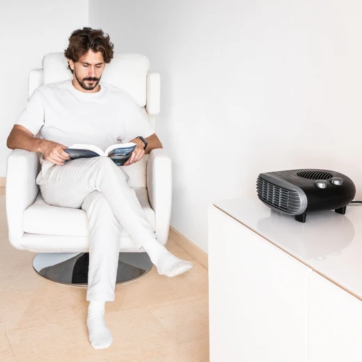 Cecotec ReadyWarm 2000 Max Horizon Black Fan Heater 2000 W, 3 Operating Modes (Cool / Warm / Hot), Adjustable Thermostat, Heats up to 20 m², Compact and Lightweight Design, Dual Control Knobs, Overheat Protection System - Cecotec - Image 5