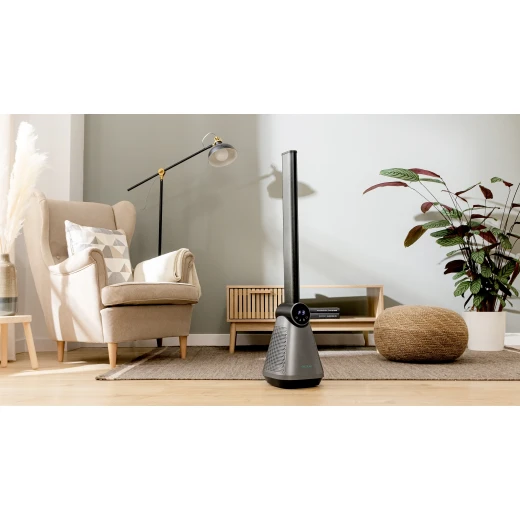 Cecotec EnergySilence 9890 Skyline Bladeless Tower Fan 50W, 39-Inch Height, 3 Speeds, 3 Modes, 40° Oscillation, LED Display, 15H Timer and Remote Control - Cecotec - Image 2