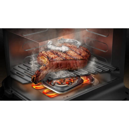 Cecotec Cecofry&Grill Smokin'Prime 6500 3-in-1 Air Fryer, Grill & Pizza Cooker 6.5L, 2200W, 3D Cooking Technology, Smoking Function and Touchscreen Control - Cecotec - Image 2