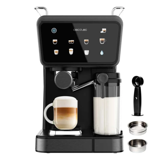 Cecotec Power Espresso Touch ColdBrew Latte 1350W Espresso Coffee Machine – 20 Bar Pressure, Touch Display, ColdBrew Technology, Milk Tank & Dual Coffee Outlet Cecotec Power Espresso Touch ColdBrew Latte 1350W Espresso Coffee Machine – 20 Bar Pressure, Touch Display, ColdBrew Technology, Milk Tank & Dual Coffee Outlet
