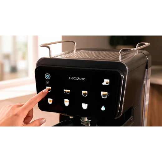 Cecotec Power Espresso Touch ColdBrew Latte 1350W Espresso Coffee Machine – 20 Bar Pressure, Touch Display, ColdBrew Technology, Milk Tank & Dual Coffee Outlet - Cecotec - Image 2