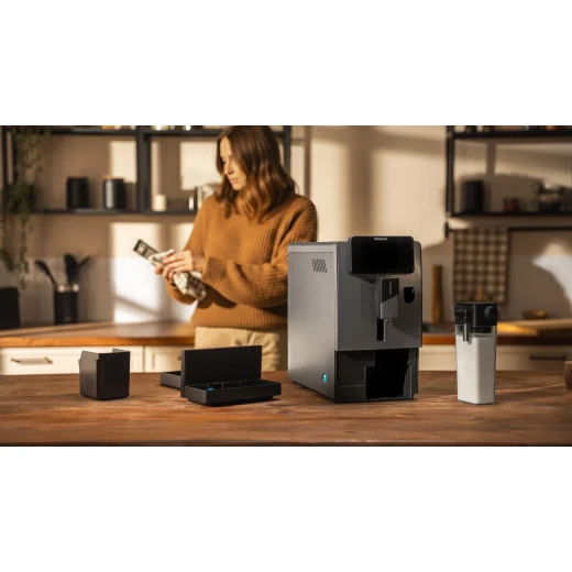 Cecotec Cremmaet Latte Art Fully Automatic Coffee Machine 1500W, 19 Bar Pressure, Thermoblock System, Built-in Conical Grinder with 5 Levels, 150g Bean Tank, 1.1L Water Tank, 400ml Milk Tank, 6 Beverages, Self-Cleaning, Customizable Settings - Cecotec - Image 2