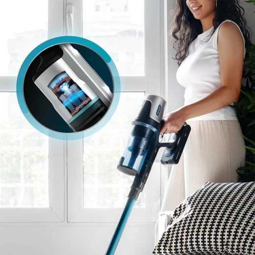Cecotec Conga Rockstar RS50 X-Treme Cordless Vacuum Cleaner | 400W Powerful Motor, 120AW Suction, BLDC Technology, Cyclonic System | XL HairOut Brush, Removable Battery, LED Display & Multi-Cleaning Tools - Cecotec - Image 5