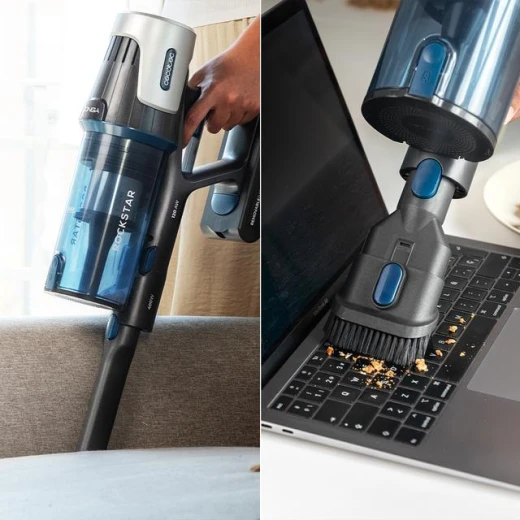 Cecotec Conga Rockstar RS50 X-Treme Cordless Vacuum Cleaner | 400W Powerful Motor, 120AW Suction, BLDC Technology, Cyclonic System | XL HairOut Brush, Removable Battery, LED Display & Multi-Cleaning Tools - Cecotec - Image 8