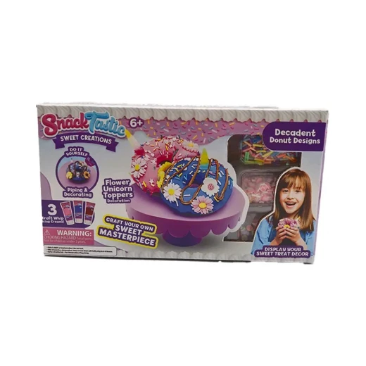 Snack Tastic Donuts Designs toy, creative set to build colorful donut shapes, enhances creativity and motor skills, easy to use, suitable for ages 5+