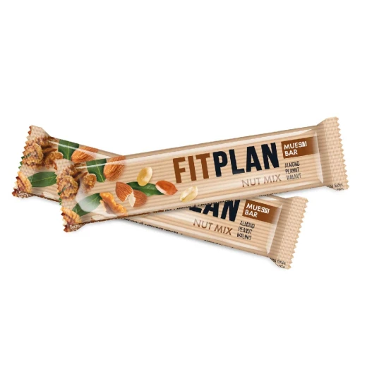 Fitplan Nut Mix Muesli Bar with Nuts & Dried Fruits & Stevia ( No Added Sugar ), 30 Bars ( One Full Box ) - FitPlan - Image 3