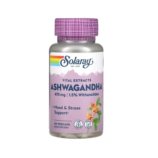 Solaray, Ashwagandha, 470 mg, 60 VegCaps Solaray, Ashwagandha, 470 mg, 60 VegCaps