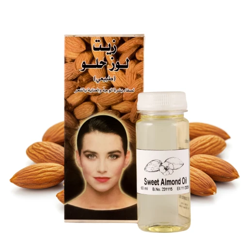 Nasma Sweet Almond Oil, 100% Natural, Face, Skin & Hair Moisturizer, Nourishing & Purifying Oil, 60ml, Multi-Purpose Beauty Oil Nasma Sweet Almond Oil, 100% Natural, Face, Skin & Hair Moisturizer, Nourishing & Purifying Oil, 60ml, Multi-Purpose Beauty Oil