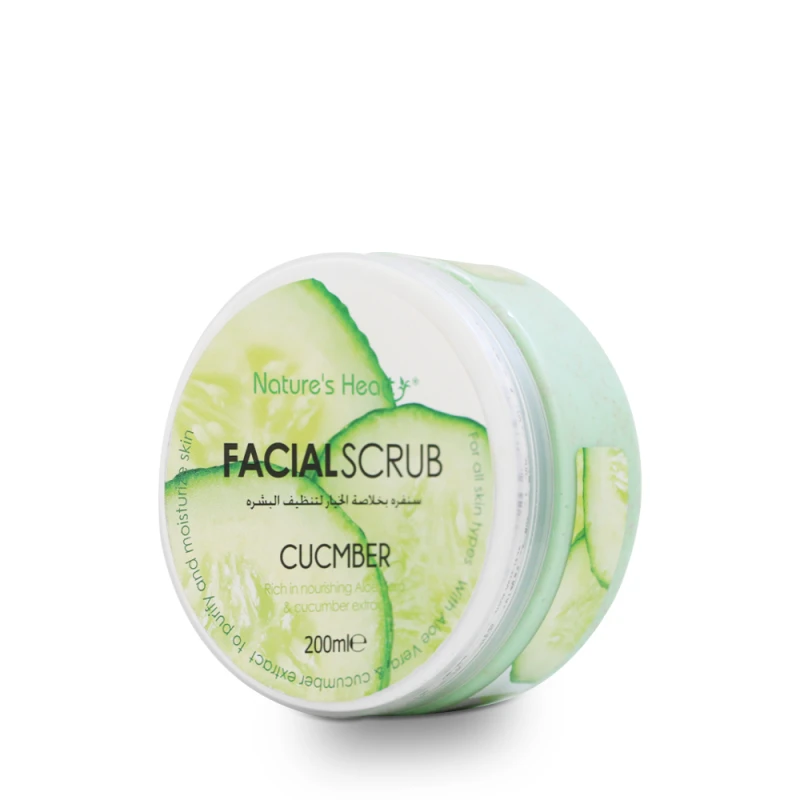 Nature's Heart Facial Scrub  (cucumber), 200 ml - Nature's Heart