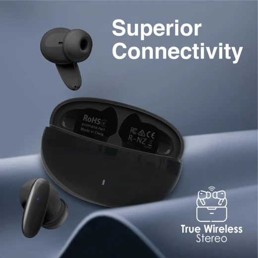 Promate Lush Wireless Earbuds In-Ear, IPX5 Water Resistance, Intelligent Touch - Promate - Image 3
