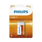 Philips LongLife Zinc Batteries 9V Pack Of 1 - Philips