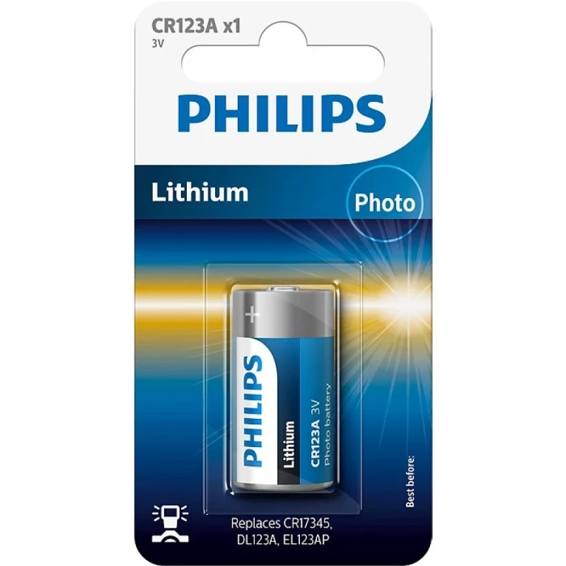 Philips Lithium CR123A - 1 Blister - Philips