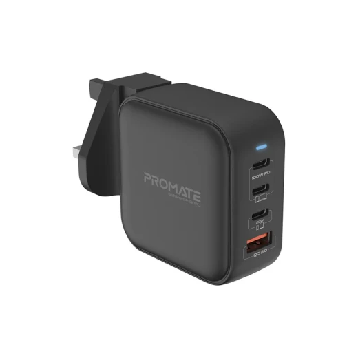Promate GaNPort4-100PD Super-Fast 100W Dual USB-C Power Delivery Wall Charger - Promate - Image 4