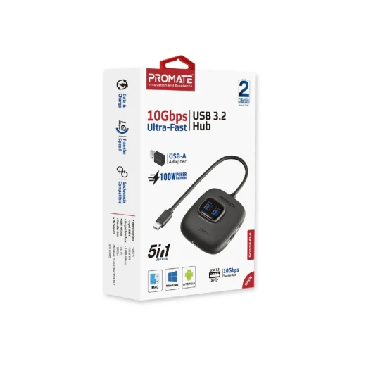 Promate Snaphub-4 10Gbps Ultra-Fast Hub - Promate - Image 2