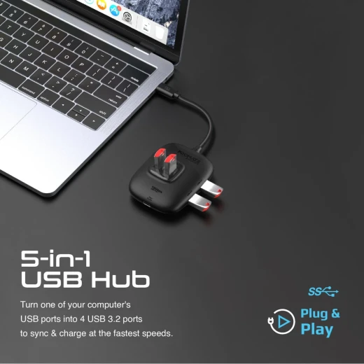 Promate Snaphub-4 10Gbps Ultra-Fast Hub - Promate - Image 4