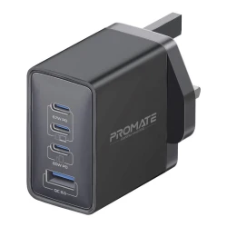Promate GaNport4-67W, Power Delivery GaNFast Charger with Quick Charge 3.0