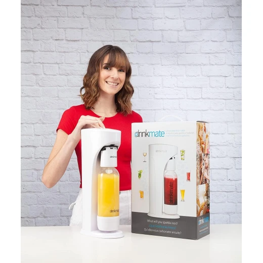 Drink Mate Soda Maker Machine Carbonated Drink Maker With CO2 Cylinder (White) - DrinkMate - Image 3