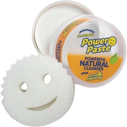 Scrub Daddy Power Paste All-Purpose Cleaner – Water-Activated, Dual-Sided Applicator for Gentle & Tough Scrubbing, Removes Grime, Soap Scum & Mineral Deposits