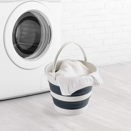 Rayen Mery Folding Bucket 12 liters, Light and Dark Grey, 35 x 26 cm, Folded 35 x 6.50 cm - Mery - Image 7