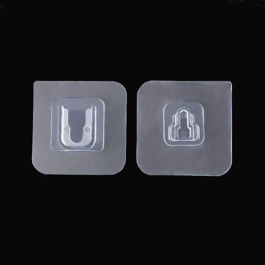 Transparent Double Side Sticky Hook, Self Adhesive Fixed Buckle 1 Pack - Pronta casa - Image 2