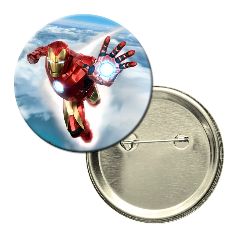 Button badge - Iron Man - style 2 - Uncle pins