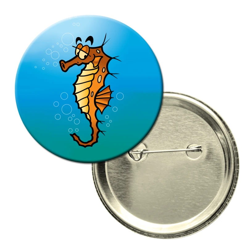 Button badge - Cute Sea Horse - Uncle pins