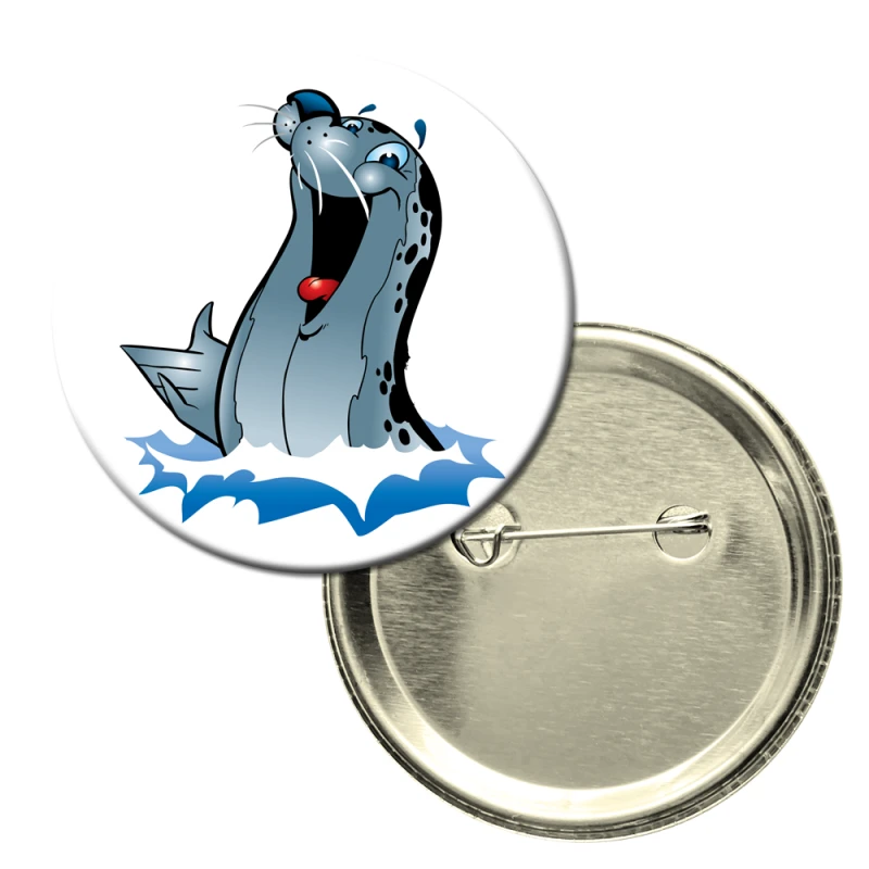 Button badge - Cute Seal - Uncle pins