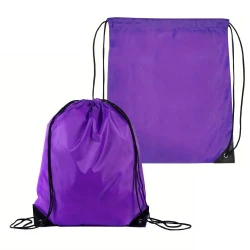 Assorted Storage Travel Bag Blue Purple Red or Black Drawstring Backpack