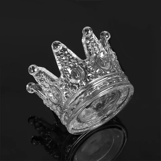 Glass Crown Shape Candle holder / rings & Jewelry organizer - Pronta casa - Image 2