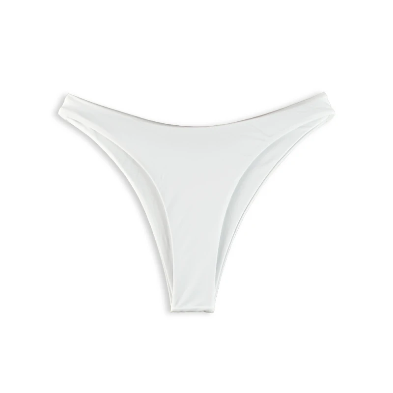 White Bikini Bottom High Cut size L - Seathany