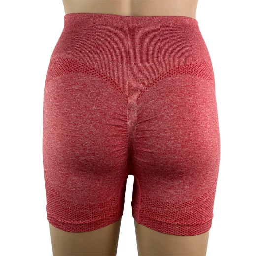 High waist stretchable breathable yoga, Zumba and fitness shorts - Rose Pink S size - Seathany - Image 2