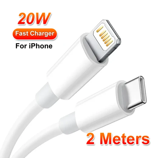 iPhone charger, USB-C to type C fast charger 2 meter length, 20W iPhone charger, USB-C to type C fast charger 2 meter length, 20W