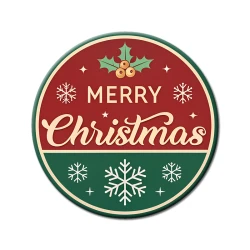 Rounded fridge Magnet with Christmas theme - Design 5