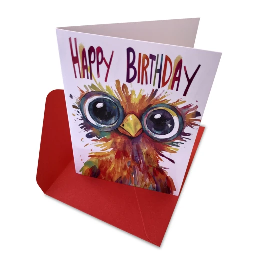 Cute funny figure on birthday greeting card – Style 4 - Image 2