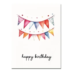 Water colors birthday greeting card 2