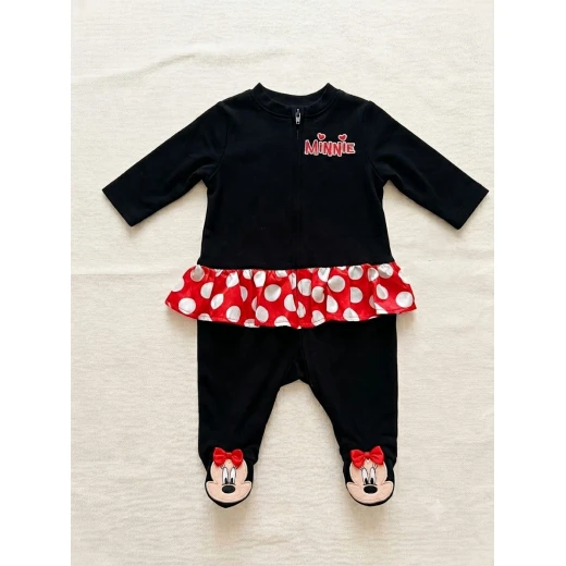 Minnie Mouse Baby Footed Sleepsuit, One-Piece Soft Baby Sleepsuit with Footed Design, Comfortable Newborn Sleepwear, Suitable for 0–3 Months, Ideal for Everyday Wear - Image 2