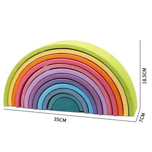 12 pcs Stacking Rainbow pastel color 12 pcs Stacking Rainbow pastel color